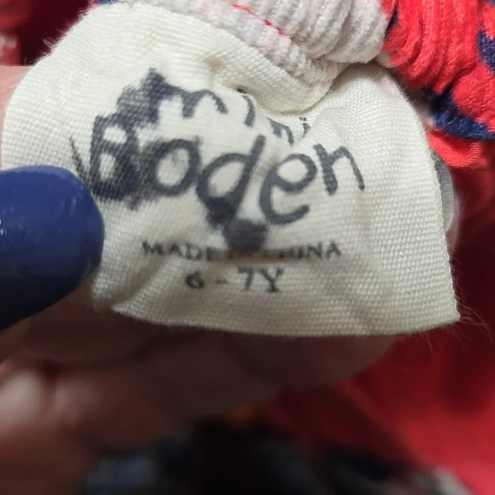 Mini Boden Owl Print Corduroy Girls Skirt Size 6-7 Years